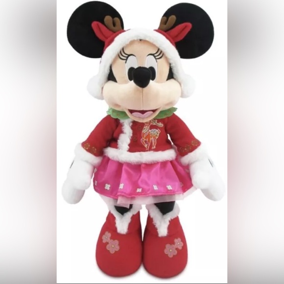 NWT Disney Store Exclusive Year Of The Ox Minnie Mouse Lunar New Year 18” Plush - Picture 1 of 9